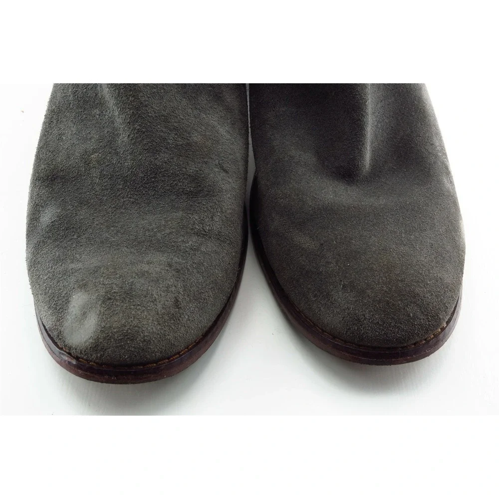 Toms Boot Sz 9 M Short‎ Boots Almond Toe Gray Leather Women